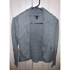 Grey soft open cardigan